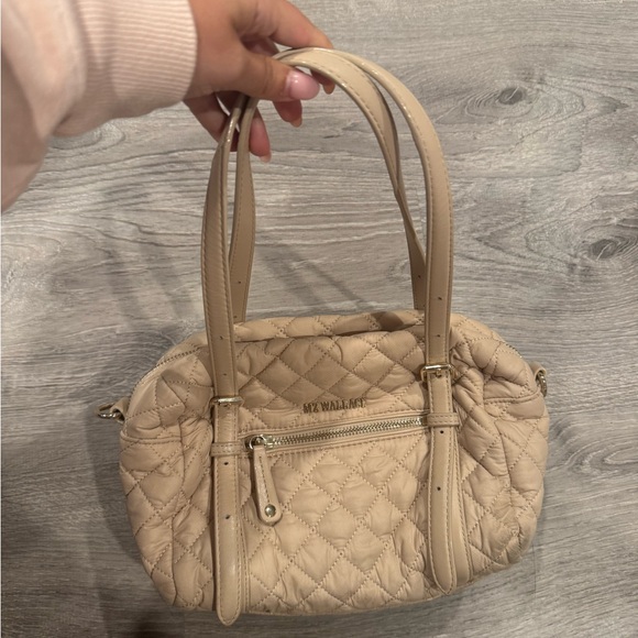 MZ Wallace Quilted Tan Handbag